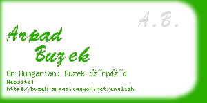 arpad buzek business card